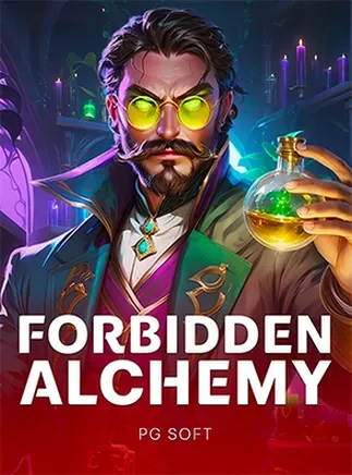 ภาพหน้าปกเกมสล็อต Forbidden Alchemy แนวนักเล่นแร่แปรธาตุจาก PG Soft